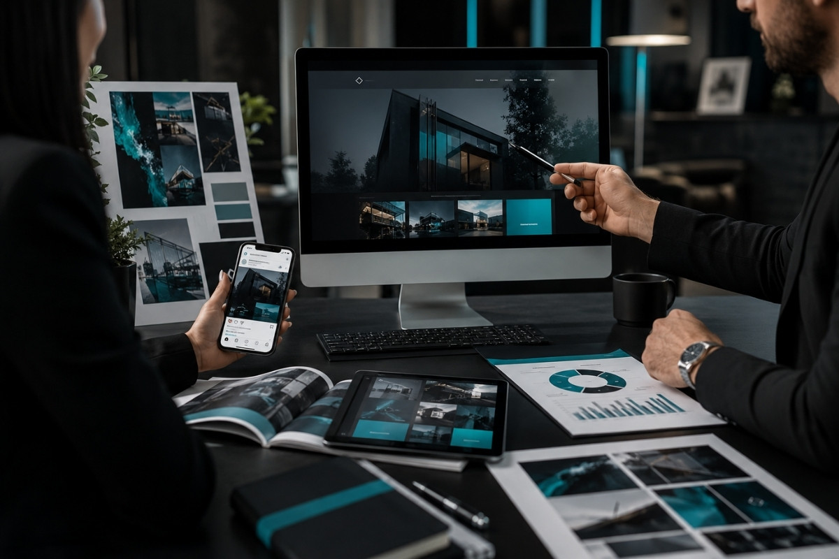 Weboldalkészítés és digitális jelenlét tervezése arculati, marketing és online kommunikációs elemekkel.